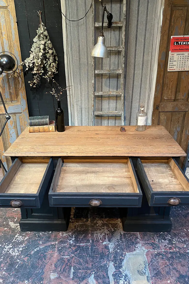 Ancien bureau comptoir de magasin Début XXème