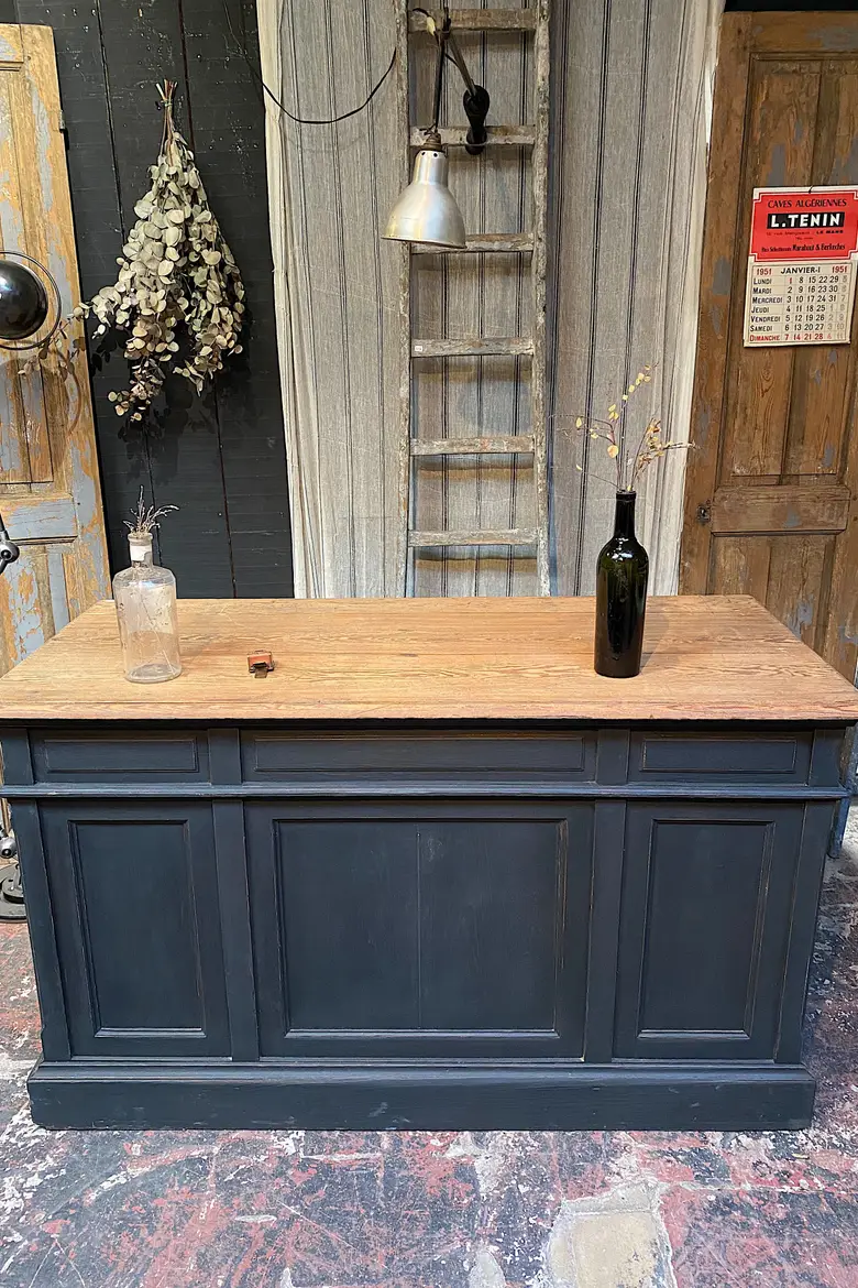 Ancien bureau comptoir de magasin Début XXème