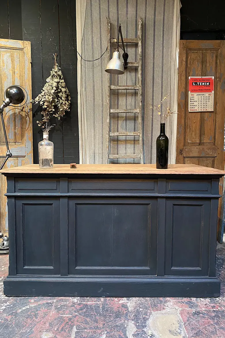 Ancien bureau comptoir de magasin Début XXème