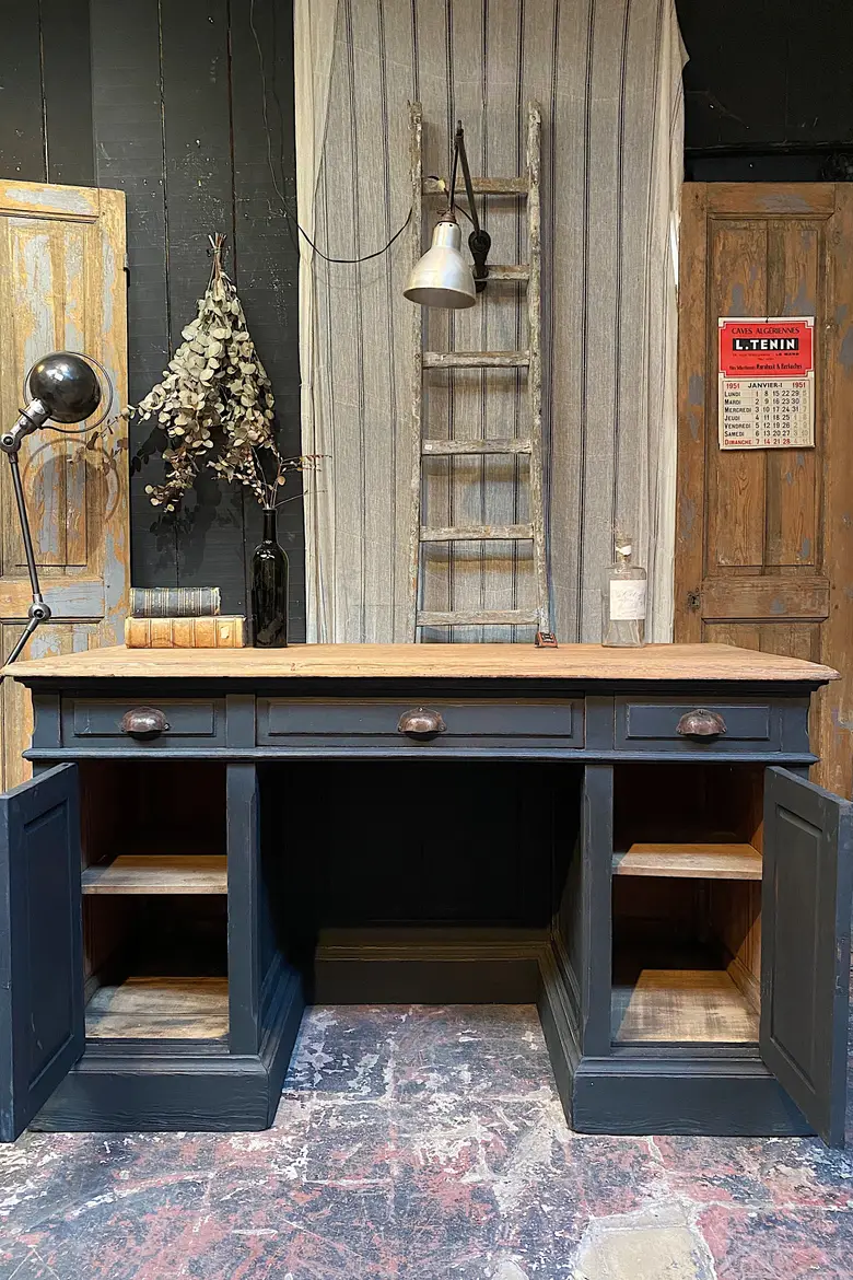 Ancien bureau comptoir de magasin Début XXème