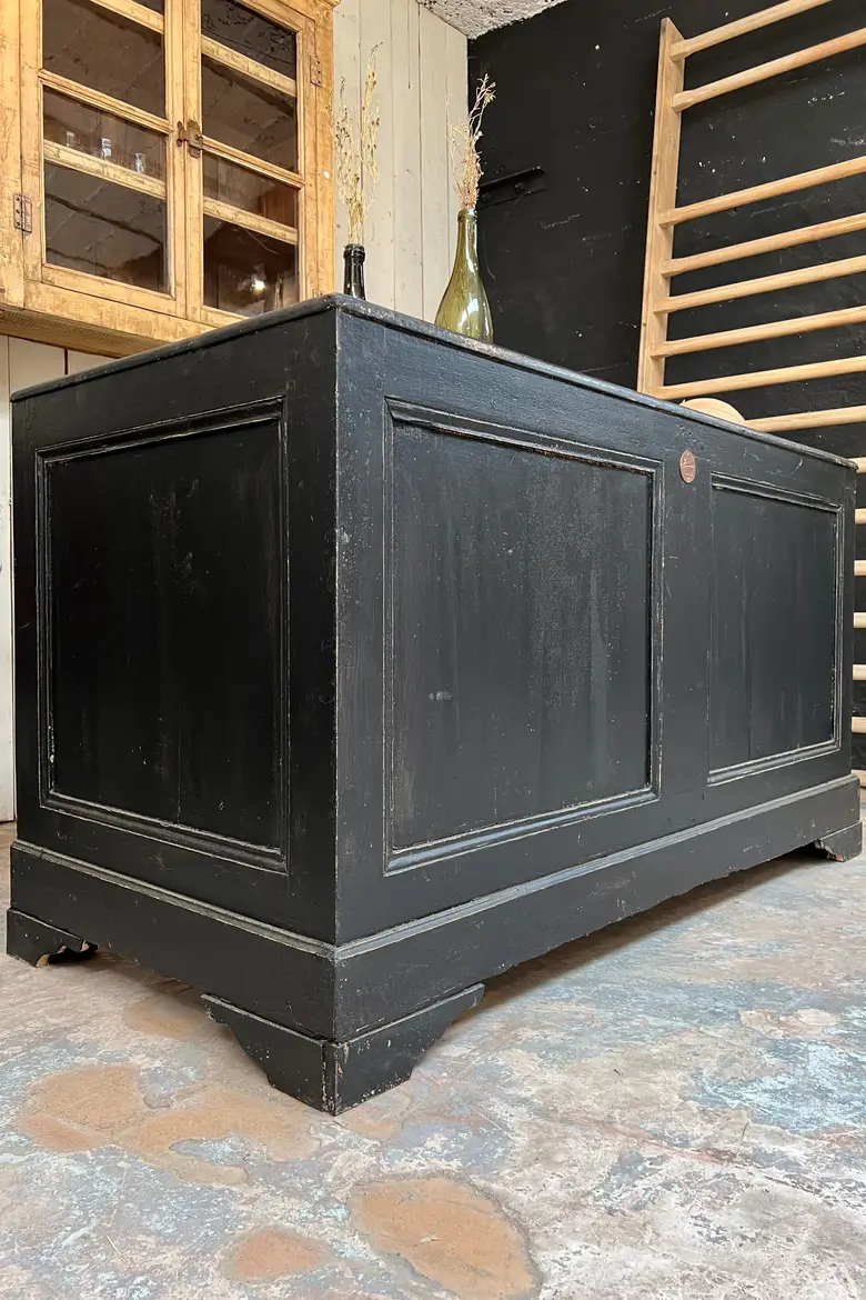 Ancien bureau / comptoir en bois Début XXème