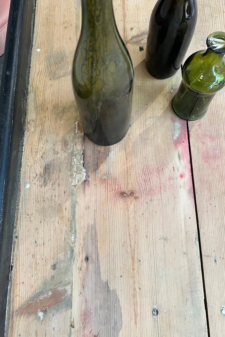 Ancien bureau / comptoir en bois Début XXème