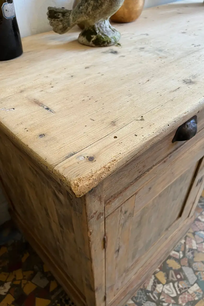 Ancien bureau comptoir en sapin 1920