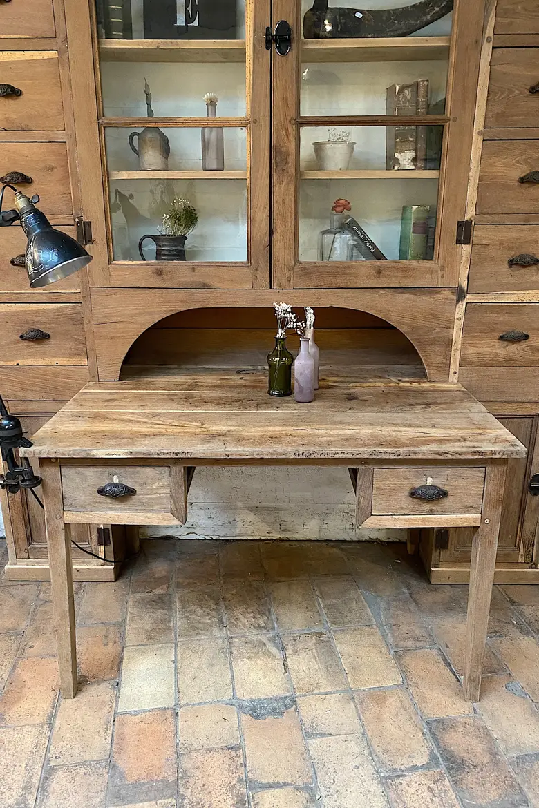 Ancien bureau d’apothicaire en chêne XIXème