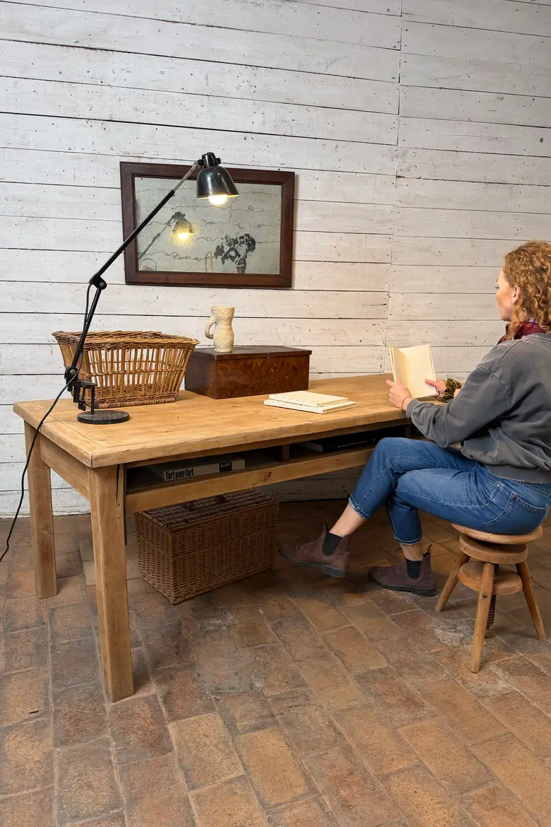 Ancien bureau d’atelier en chêne – Années 50