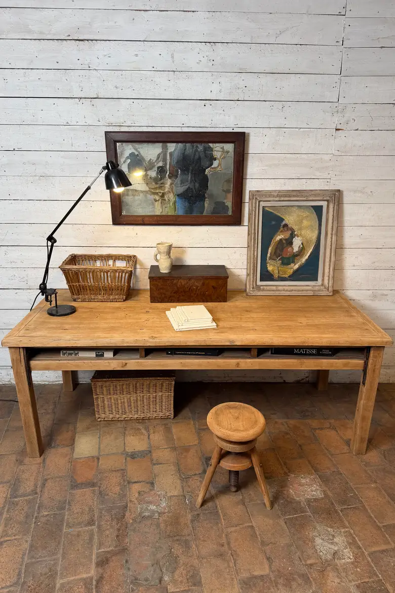 Ancien bureau d’atelier en chêne – Années 50