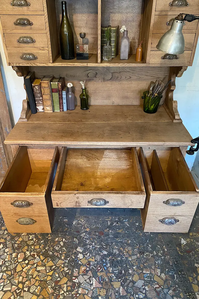 Ancien bureau de poste en chêne Début XXème