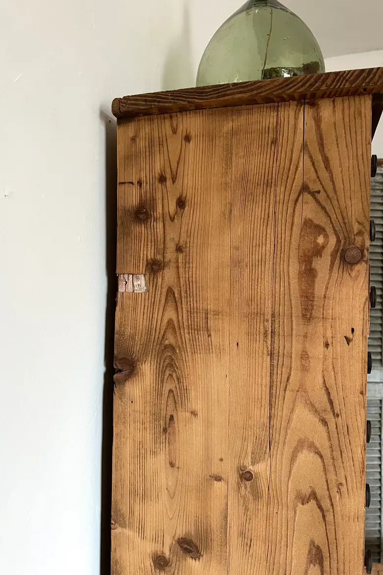 Ancien bureau de quincaillerie en bois Début XXème
