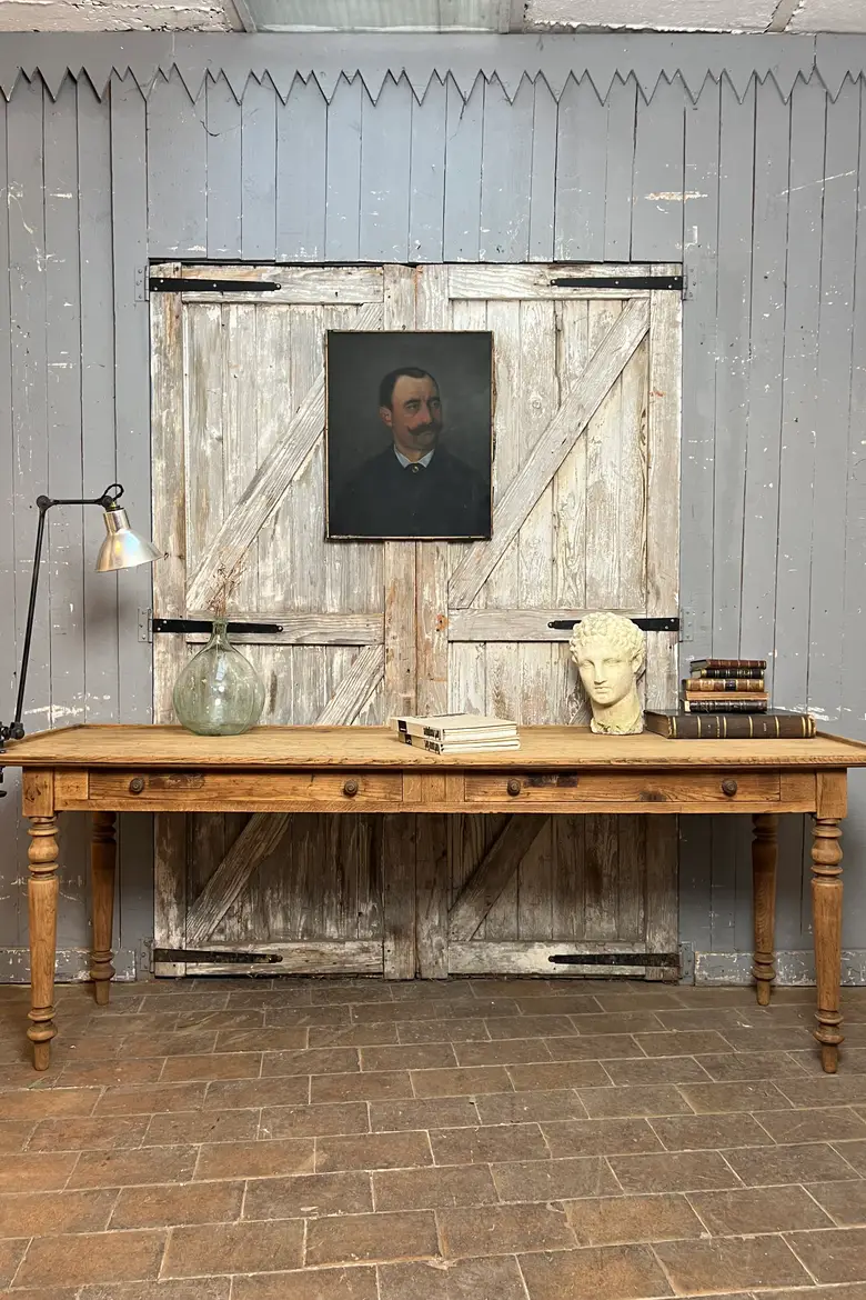 Ancien bureau de tapissier en chêne