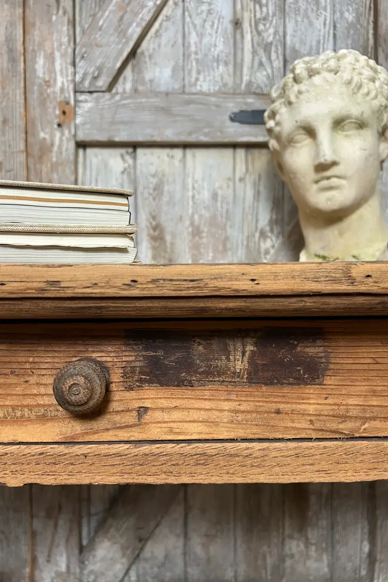 Ancien bureau de tapissier en chêne