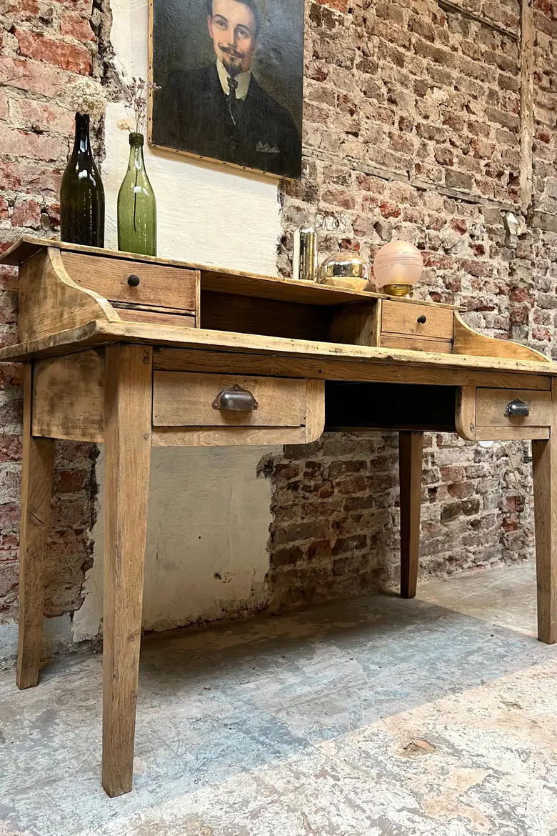 Ancien bureau en bois Début XXème
