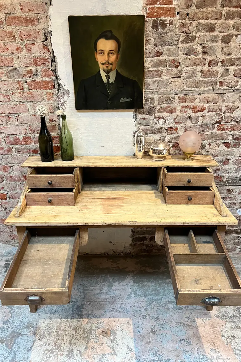 Ancien bureau en bois Début XXème