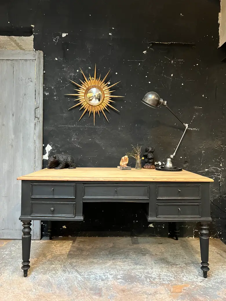 Ancien bureau en chêne Début XXème