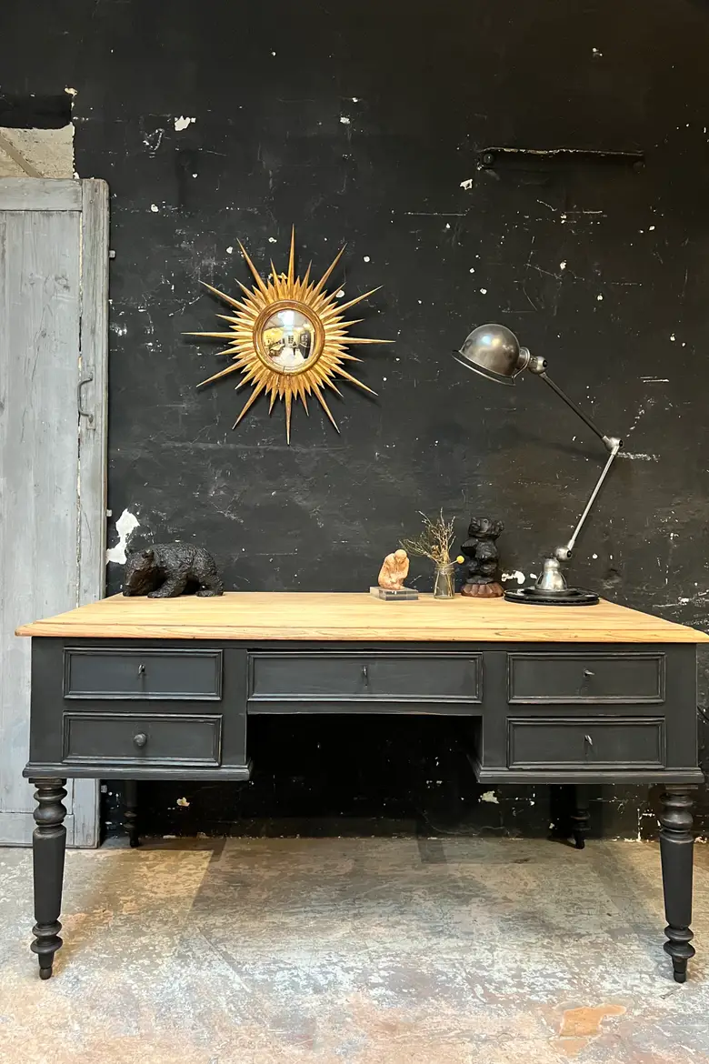 Ancien bureau en chêne Début XXème