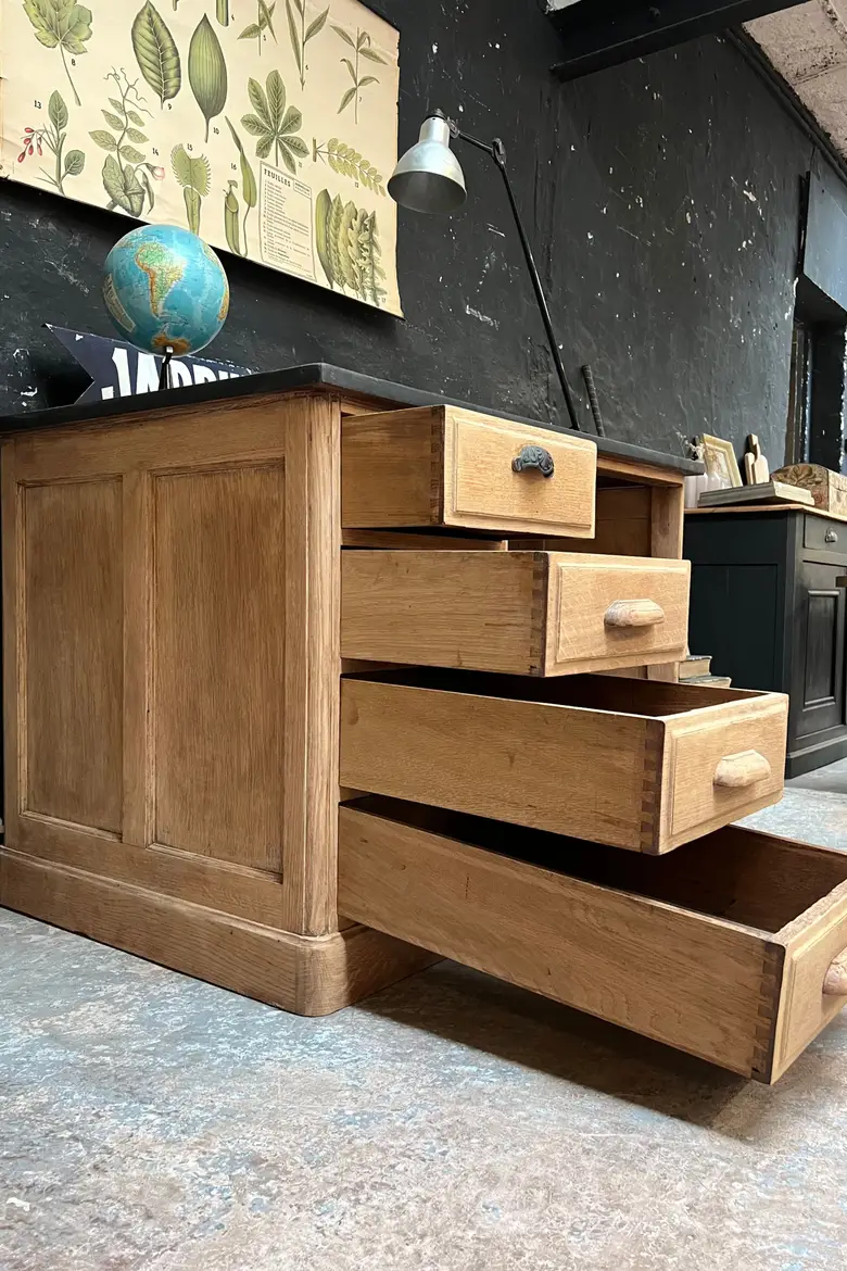 Ancien bureau en chêne Début XXème