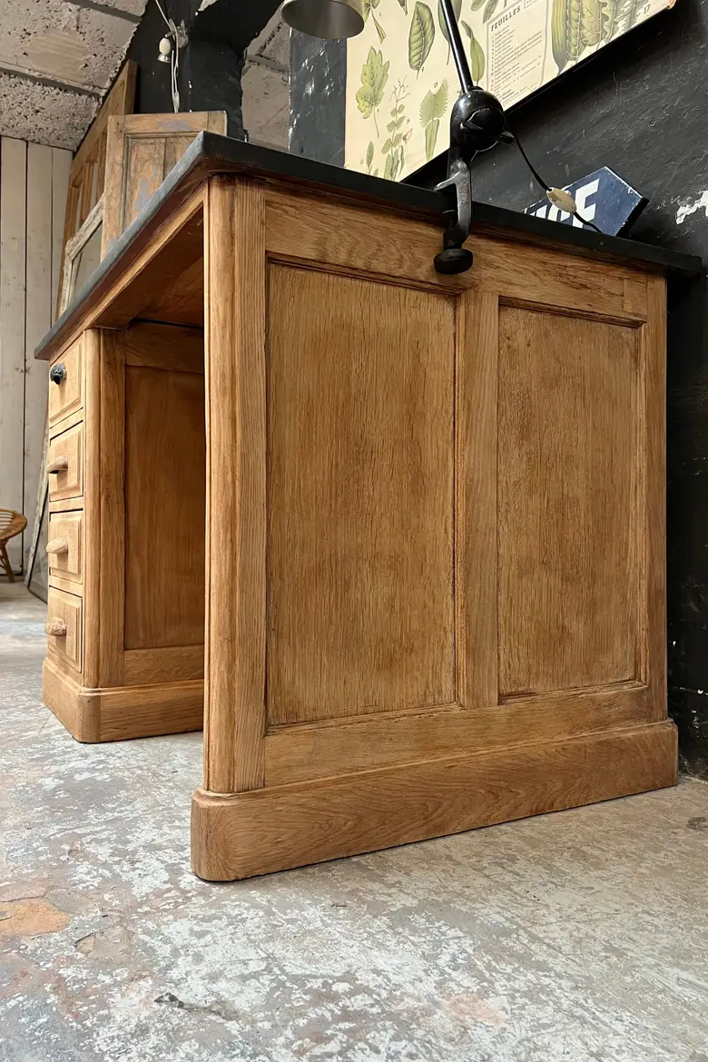Ancien bureau en chêne Début XXème
