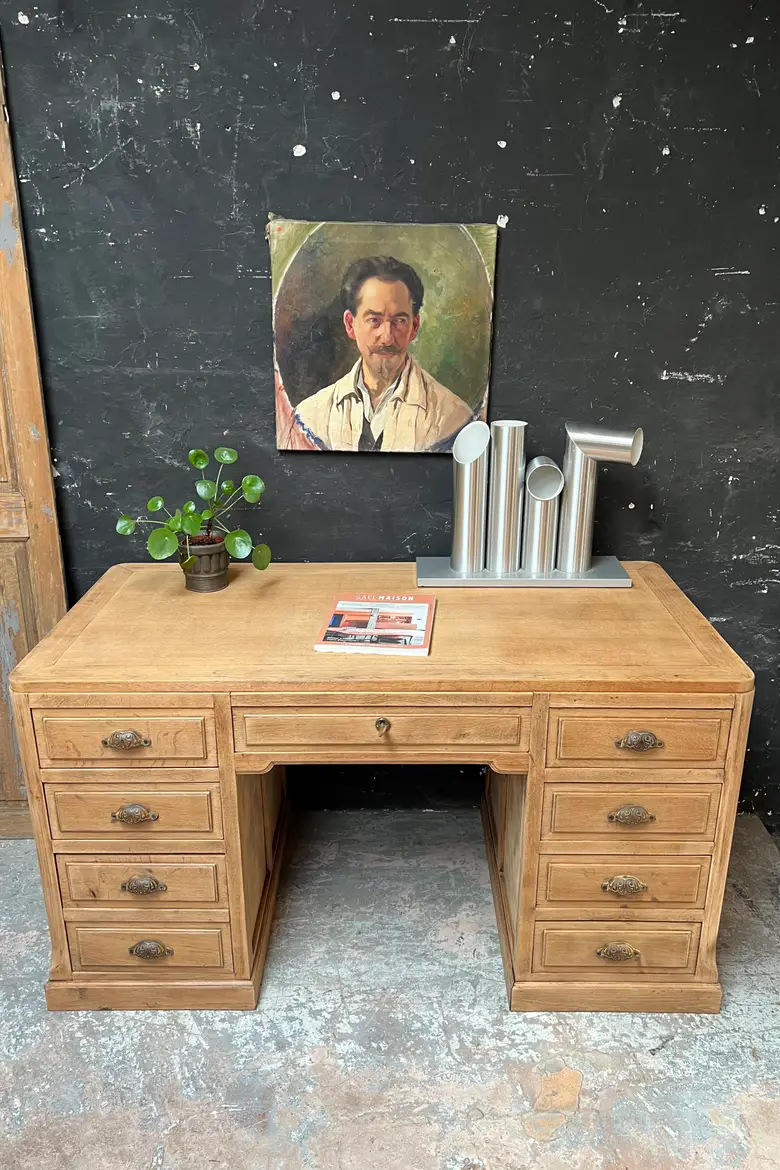 Ancien bureau en chêne Début XXème