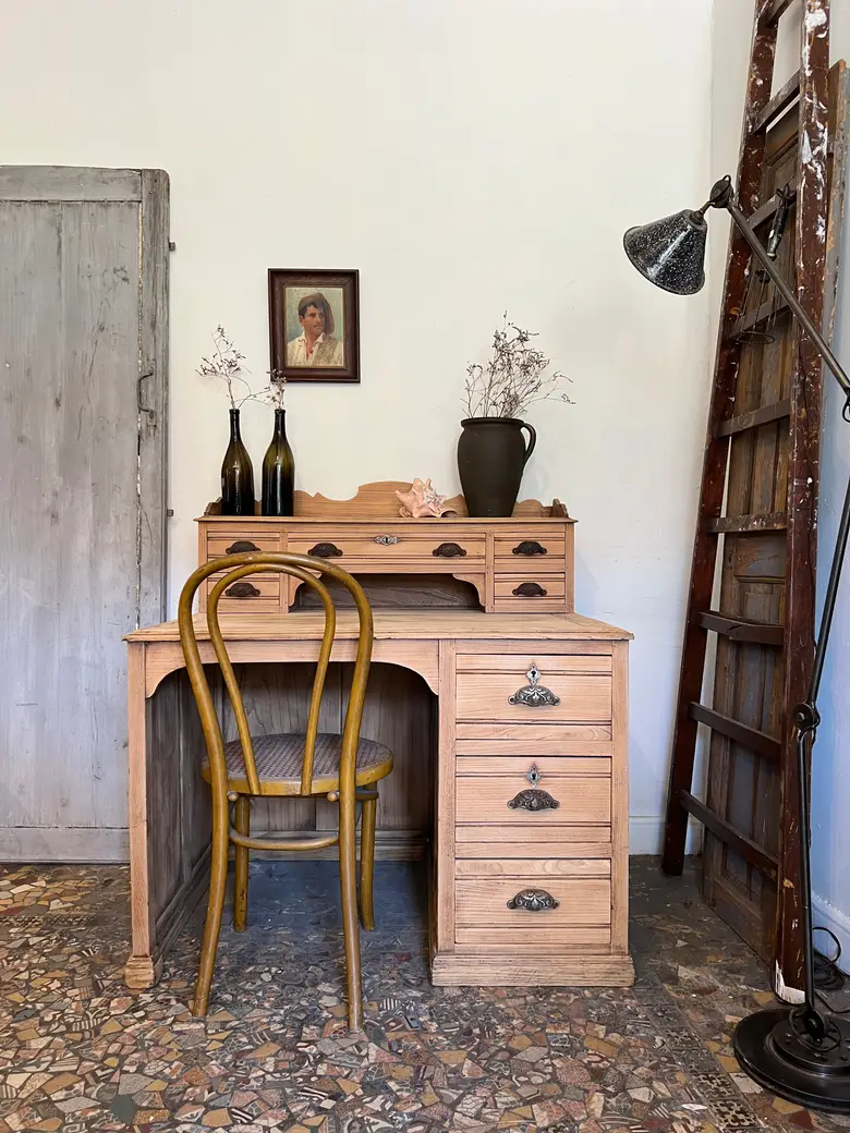 Ancien bureau en chêne Début XXème