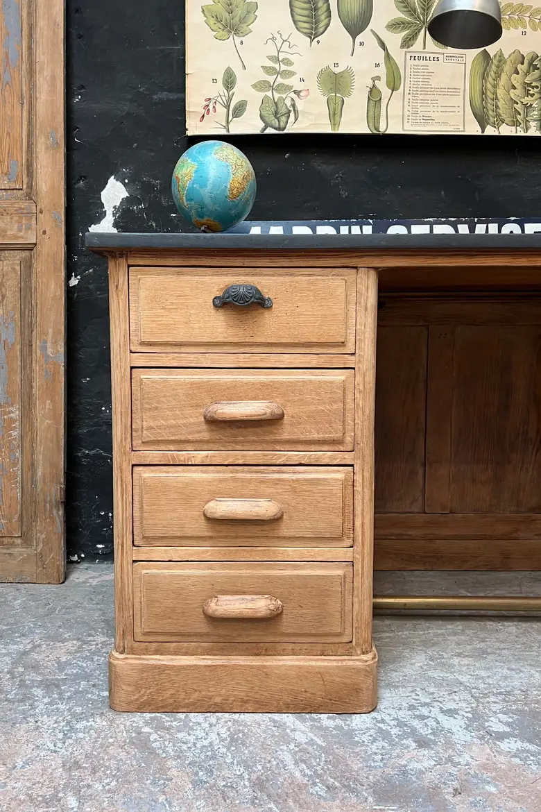 Ancien bureau en chêne Début XXème