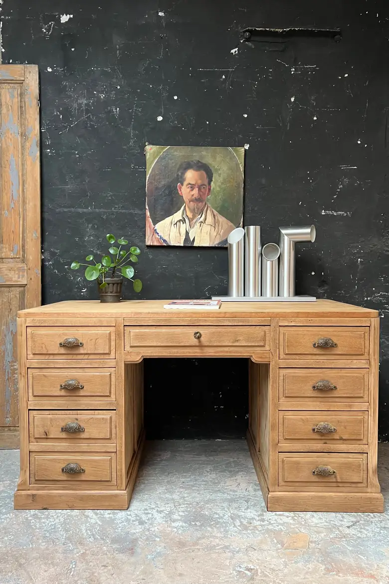Ancien bureau en chêne Début XXème