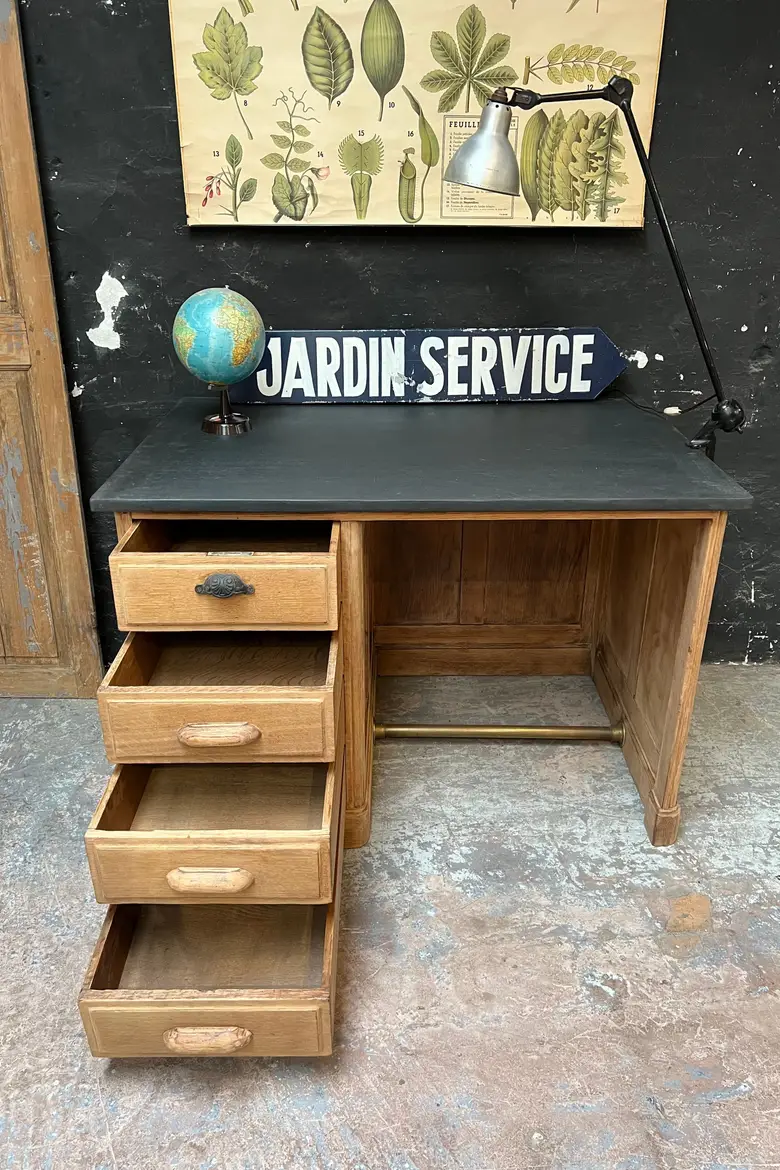 Ancien bureau en chêne Début XXème