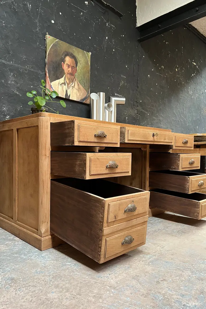 Ancien bureau en chêne Début XXème