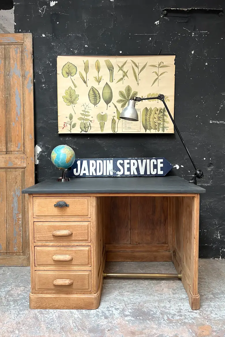 Ancien bureau en chêne Début XXème