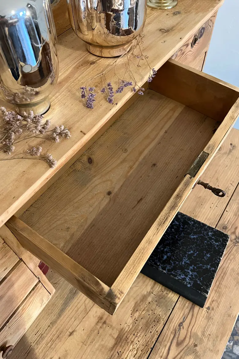 Ancien bureau en sapin Début XXème