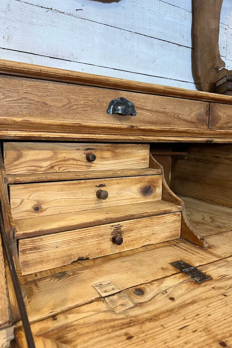 Ancien bureau secrétaire en sapin Début XXème