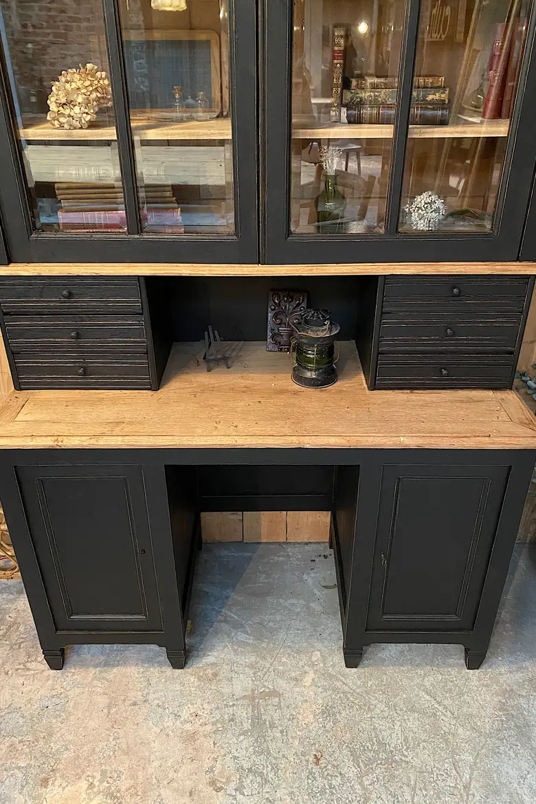 Ancien bureau vaisselier en chêne Début XXème