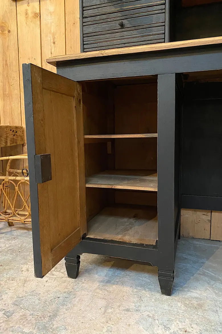 Ancien bureau vaisselier en chêne Début XXème