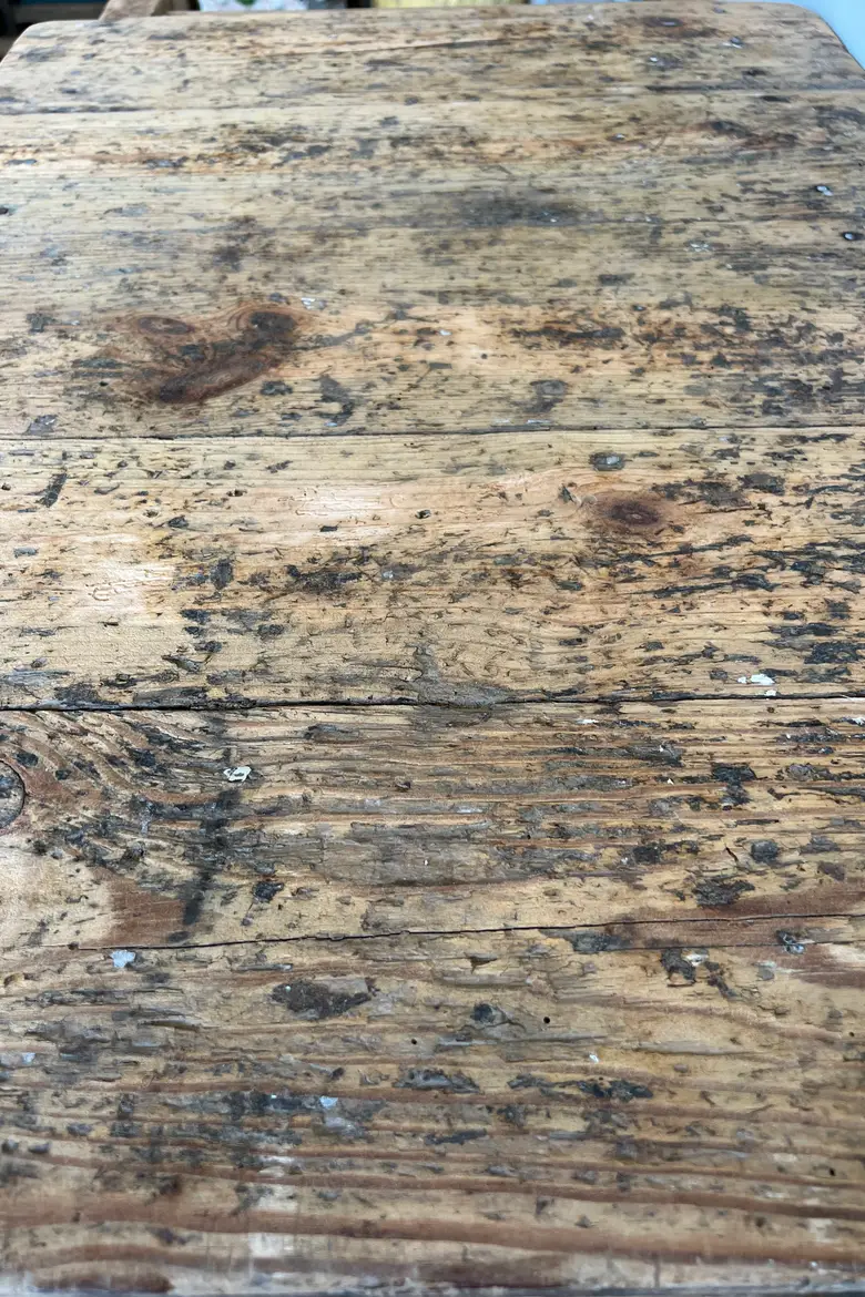 Ancien chariot d’atelier en bois brut Début XXème