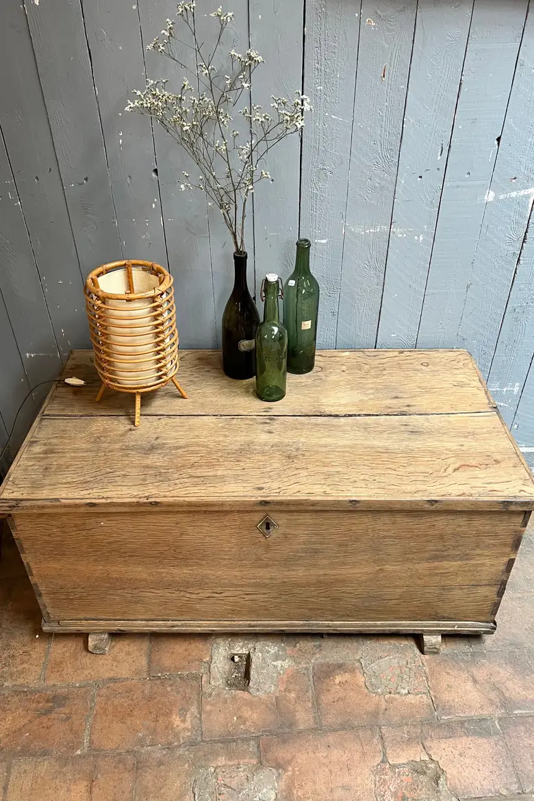 Ancien coffre en chêne Début XXème