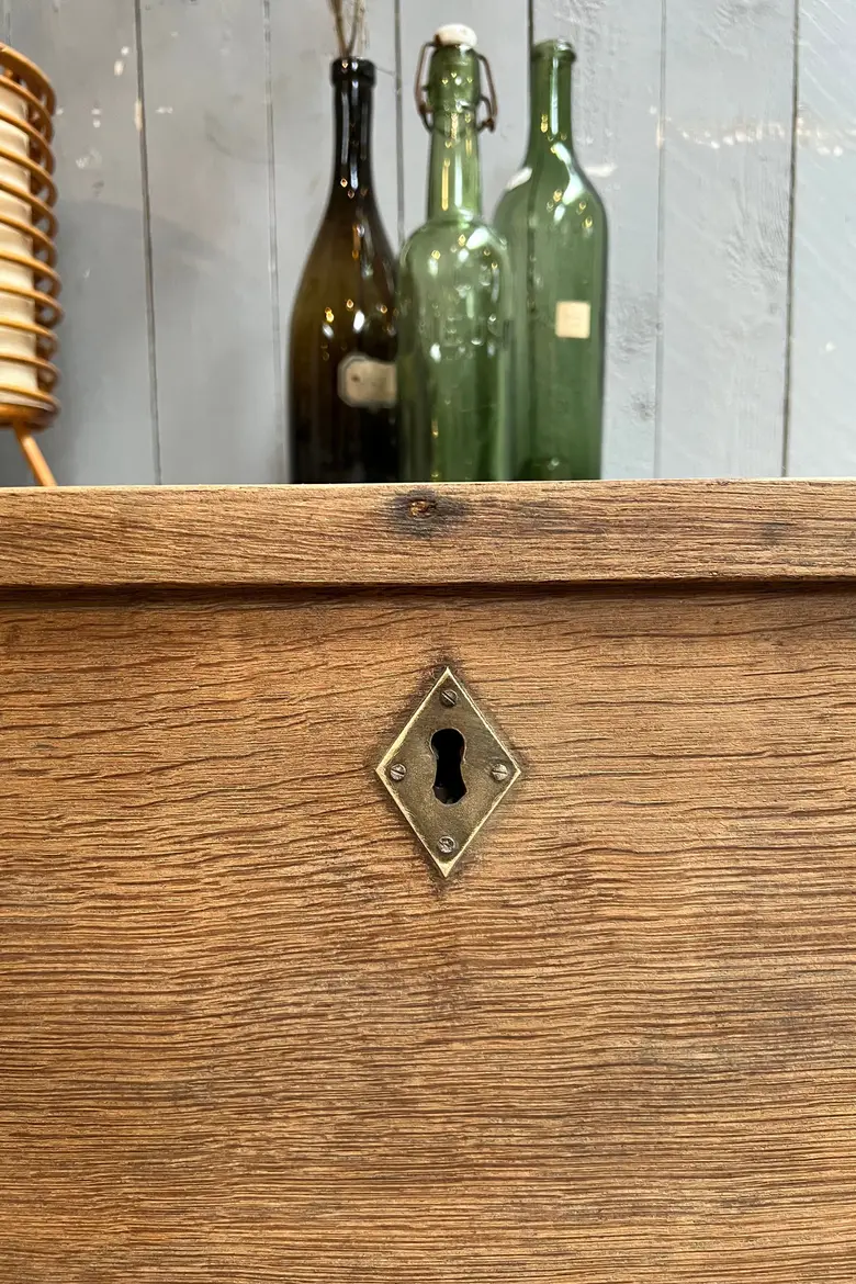 Ancien coffre en chêne Début XXème