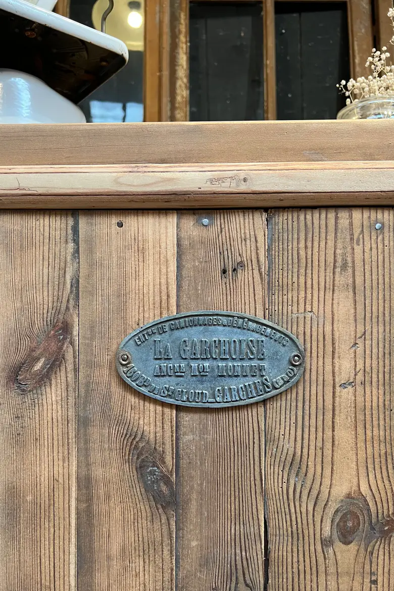 Ancien comptoir d’atelier en sapin Début XXème