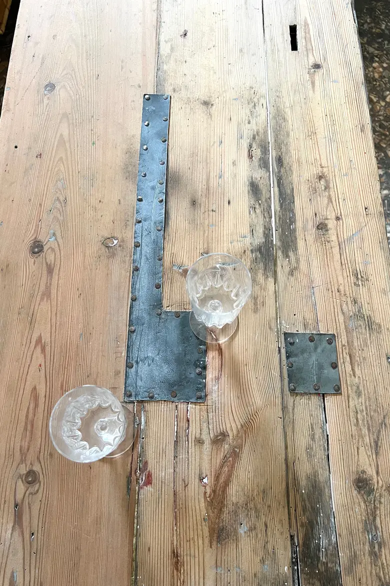 Ancien comptoir de café en sapin Début XXème