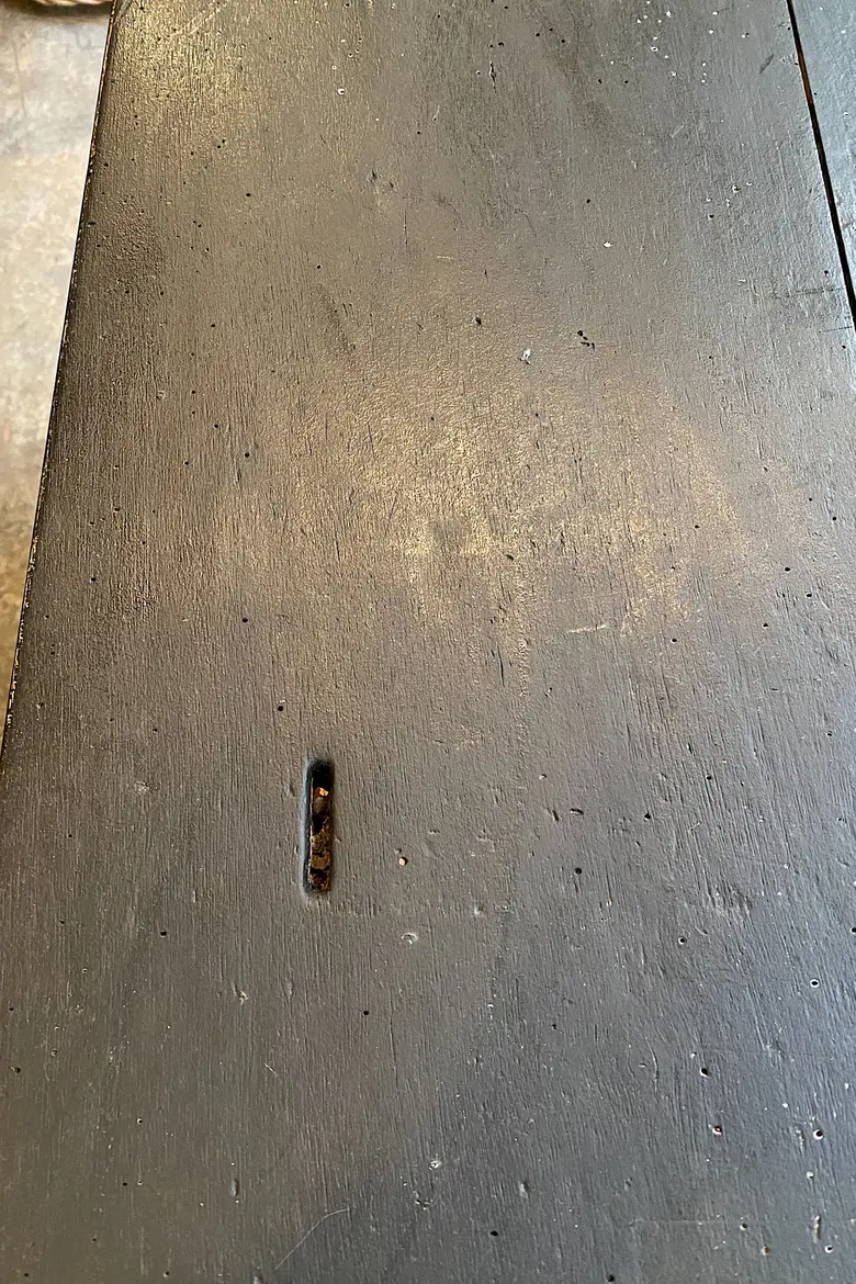 Ancien comptoir de café en sapin Début XXème