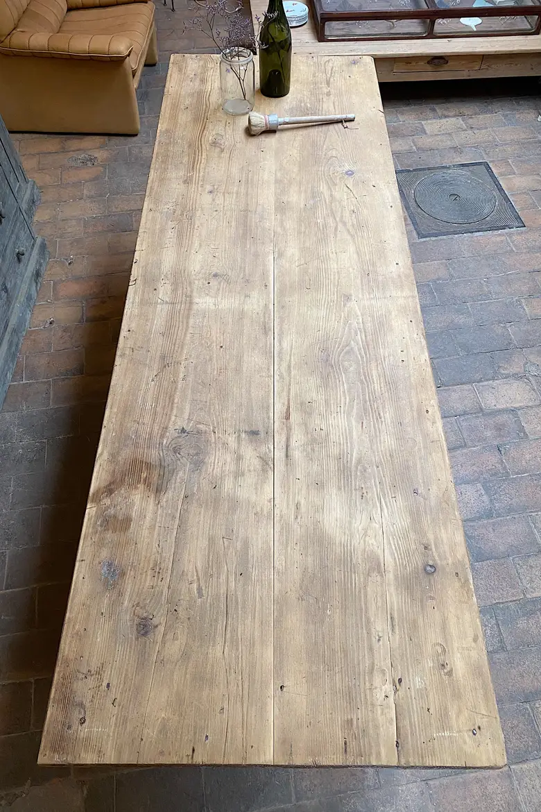 Ancien comptoir de caviste en bois Début XXème