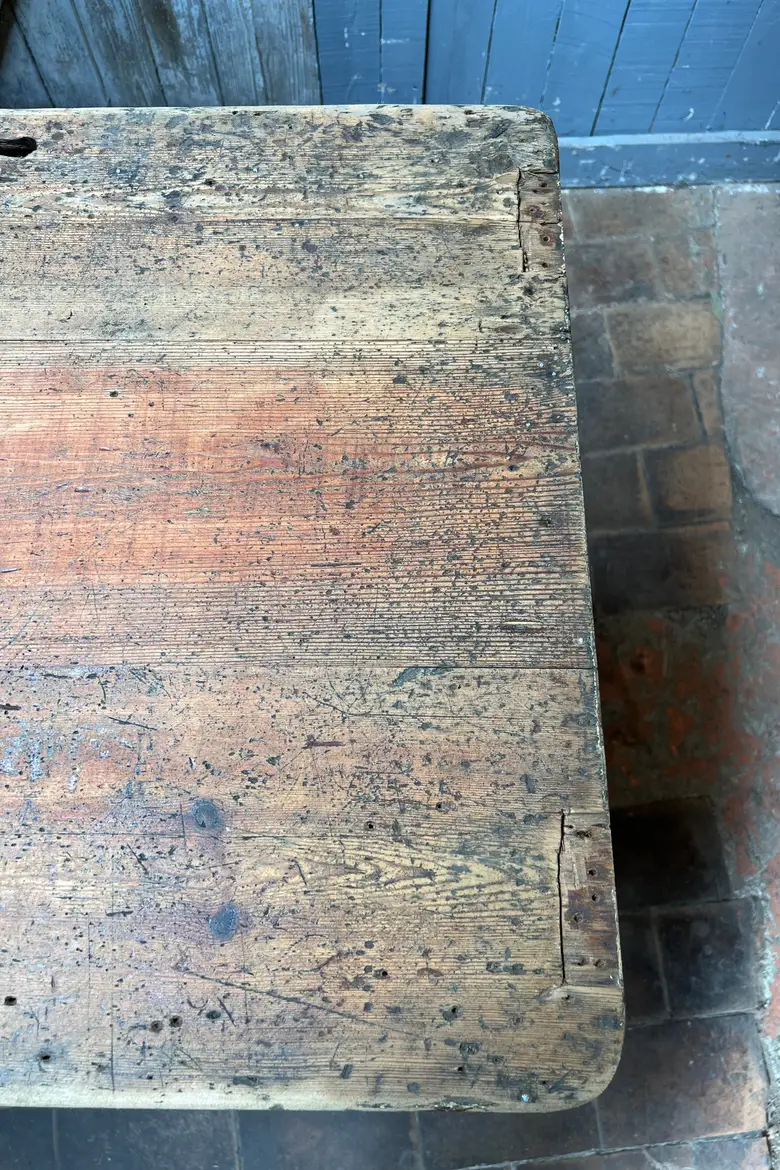 Ancien comptoir de magasin en sapin Début XXème