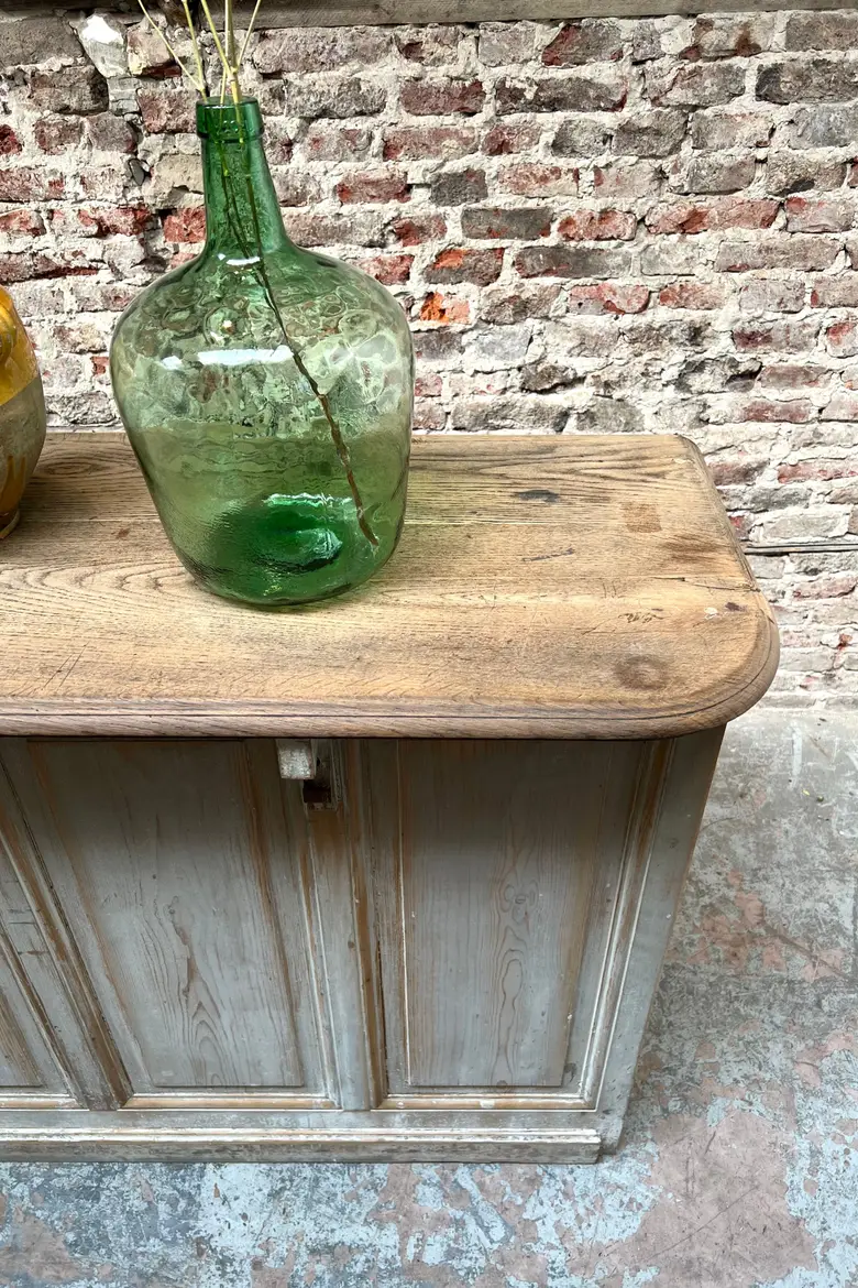 Ancien comptoir de notaire en bois Début XXème