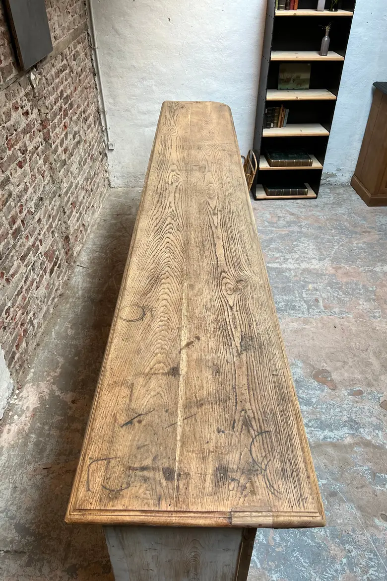 Ancien comptoir de notaire en bois Début XXème