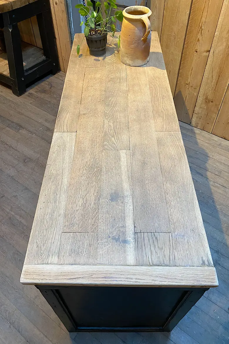 Ancien comptoir en bois Début XXème