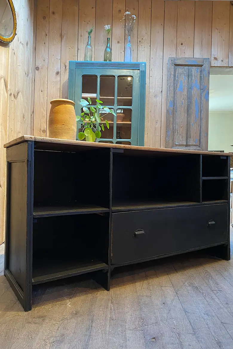 Ancien comptoir en bois Début XXème