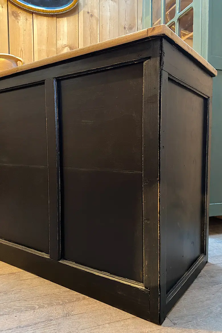 Ancien comptoir en bois Début XXème