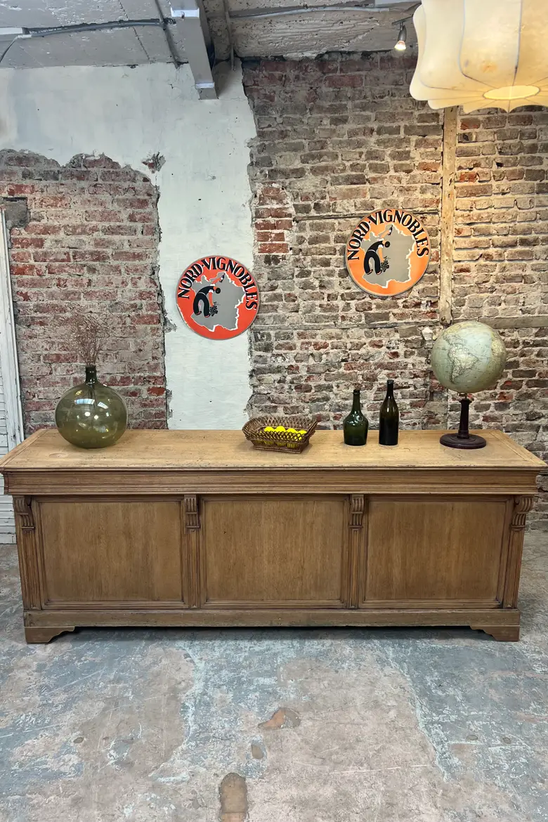Ancien comptoir en chêne