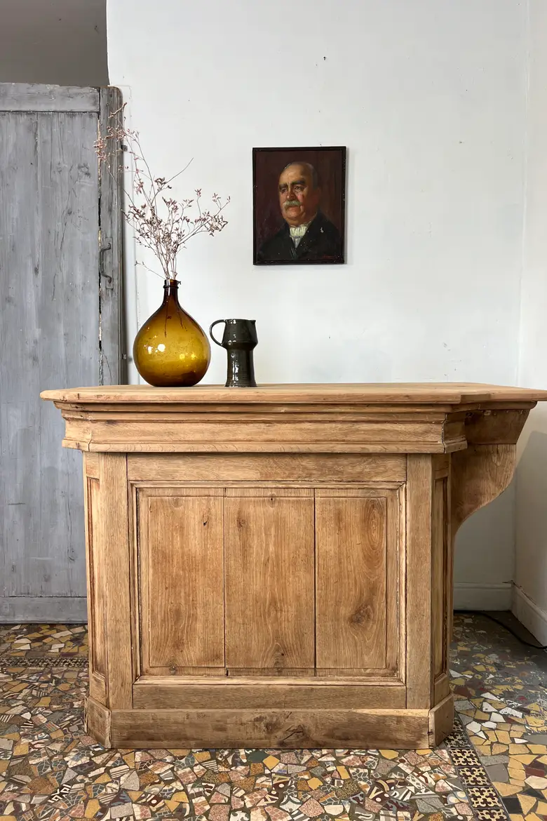 Ancien comptoir en chêne
