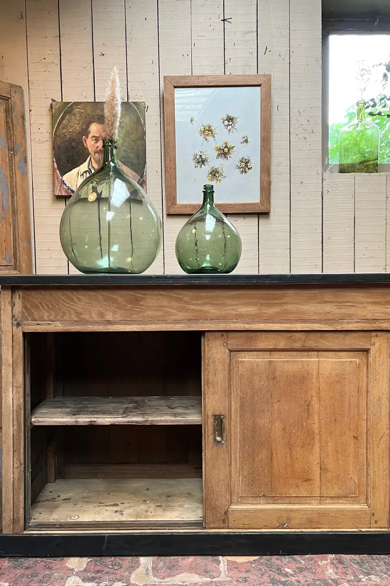 Ancien comptoir en chêne Début XXème