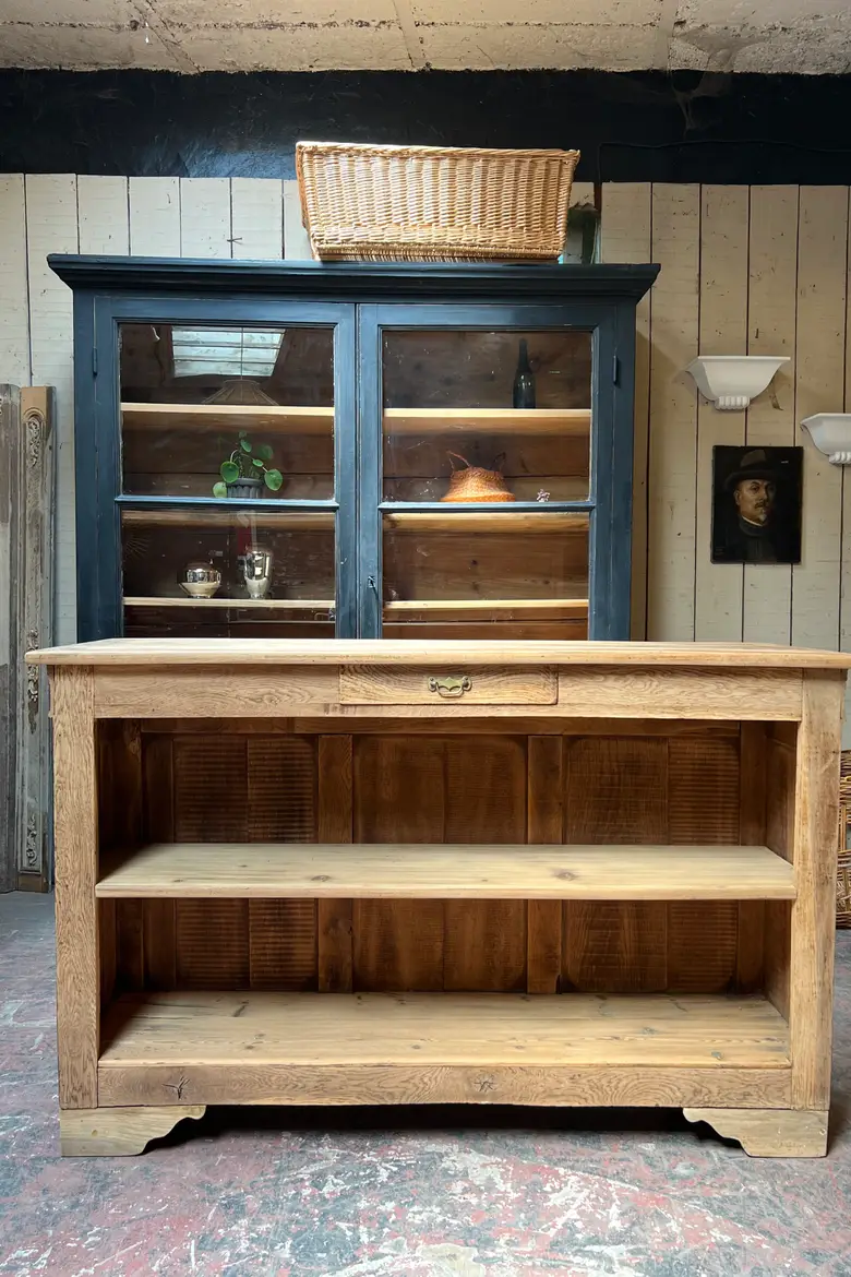 Ancien comptoir en chêne Début XXème