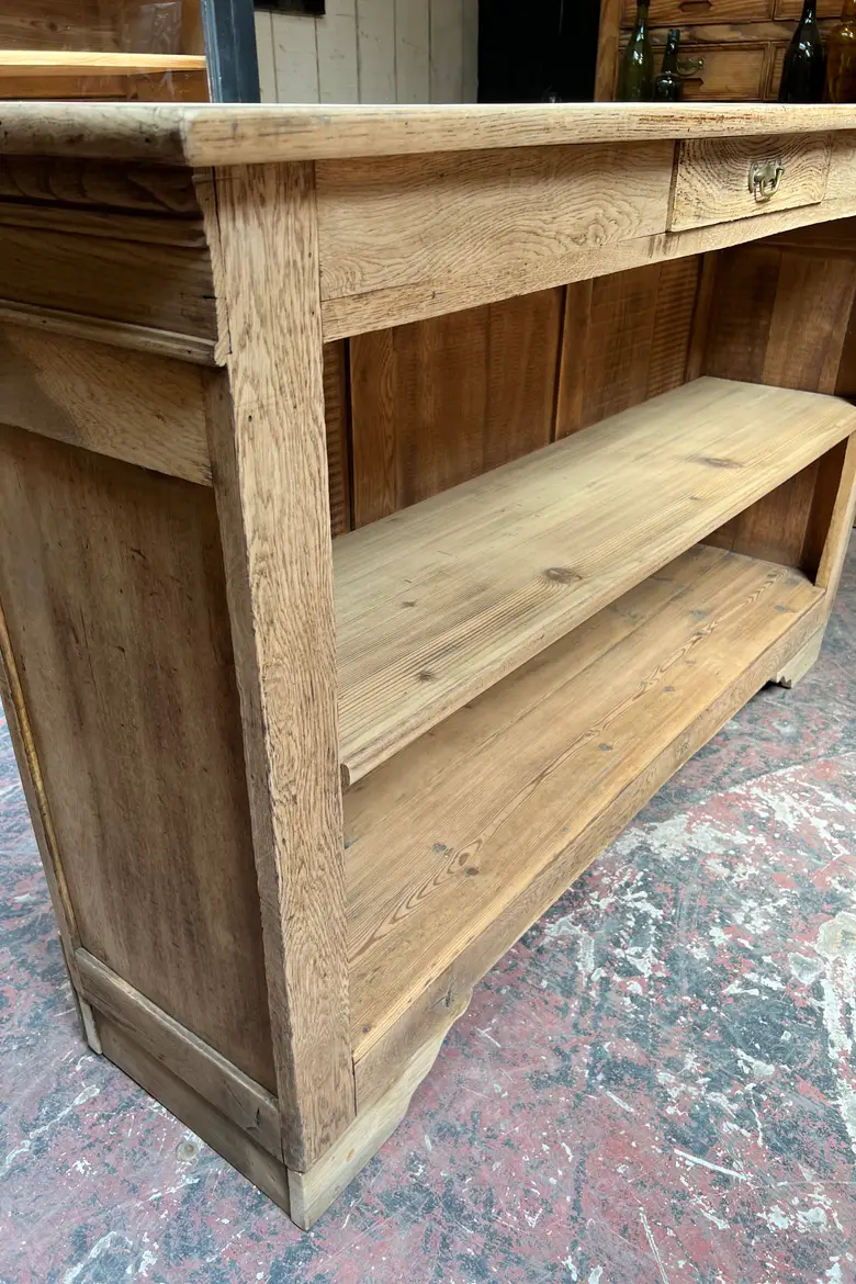 Ancien comptoir en chêne Début XXème