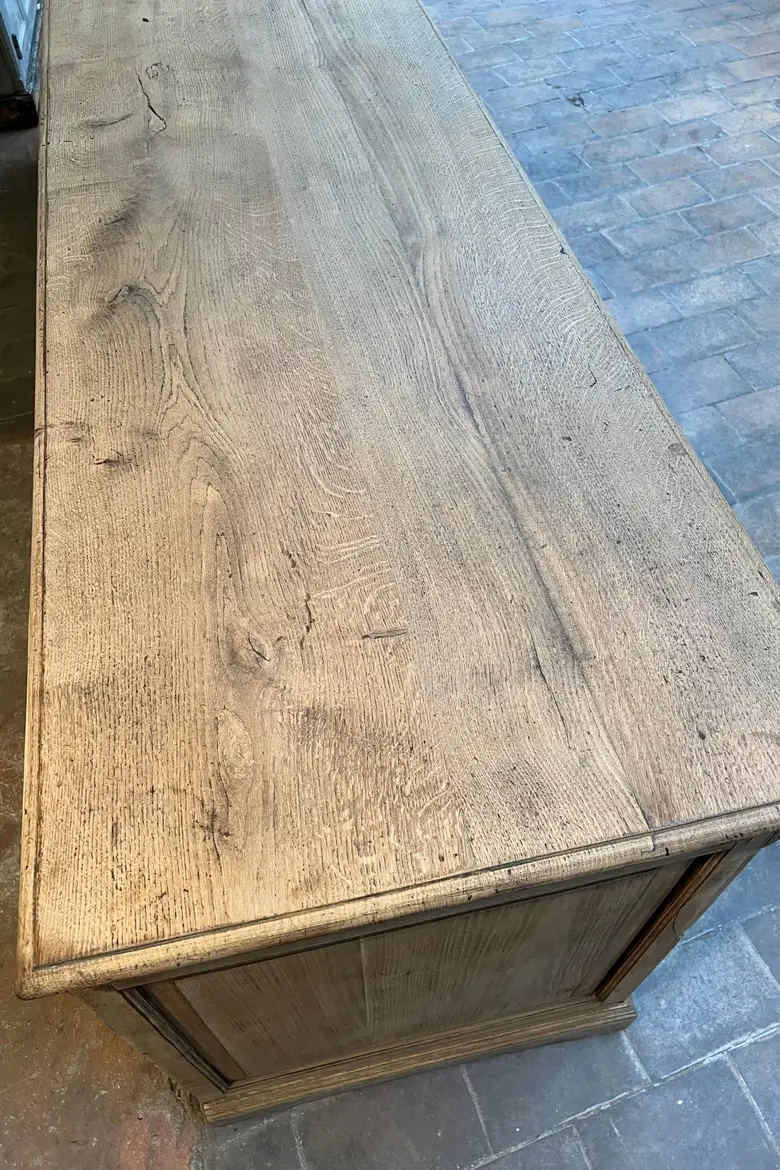 Ancien comptoir en chêne Début XXème